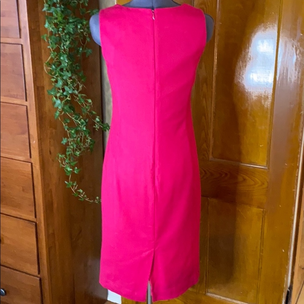 Talbots Raspberry Wool Sheath Dress - Picture 3 of 5